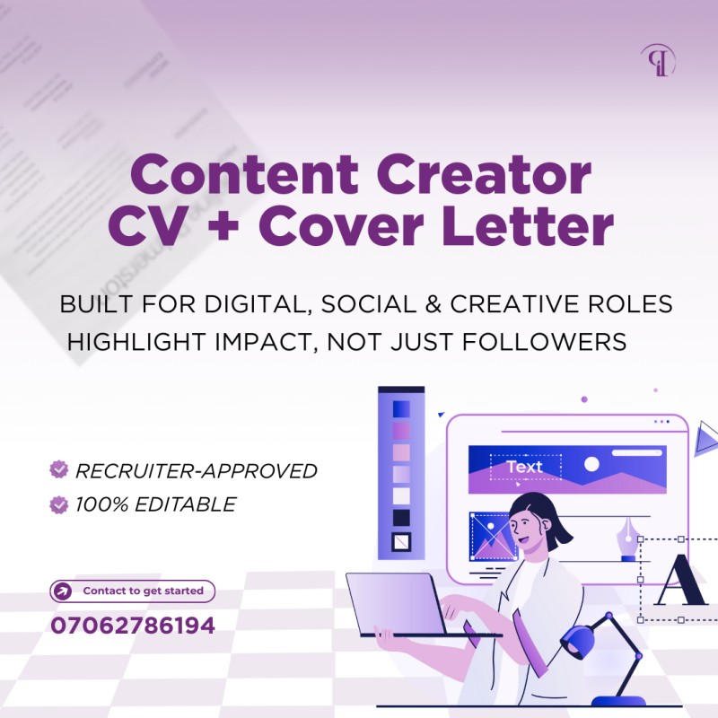 Content Creator CV + Cover Letter