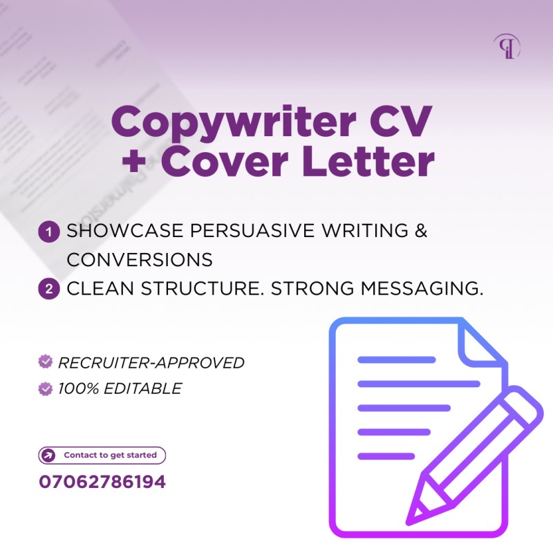 Copywriter CV + Cover Letter