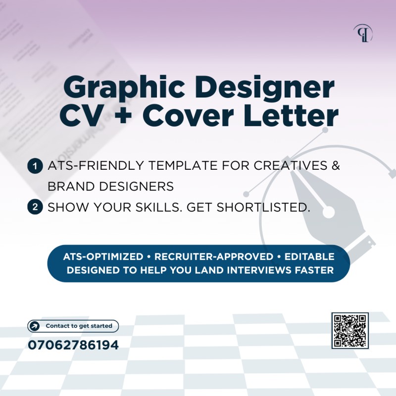Graphic Designer CV + Cover Letter