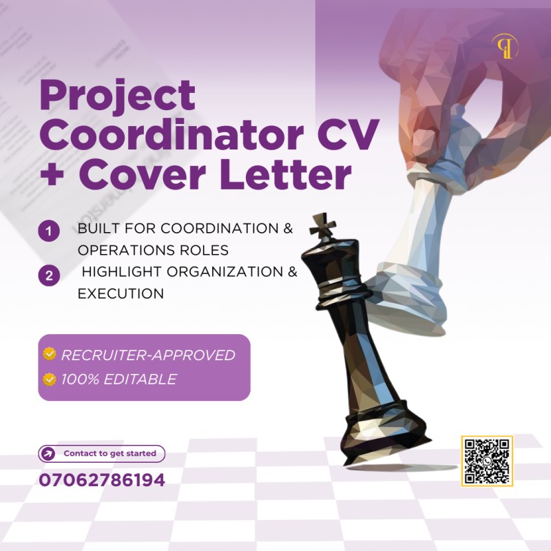 Project Coordinator CV + Cover Letter