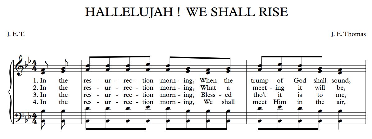 HALLELUJAH! WE SHALL RISE