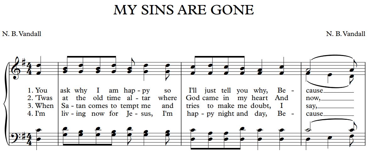 MY SINS ARE GONE