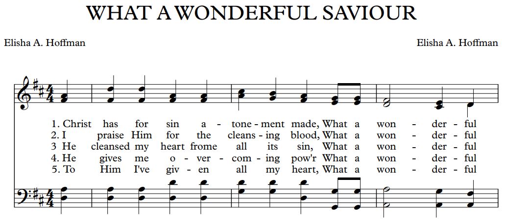 WHAT A WONDERFUL SAVIOUR