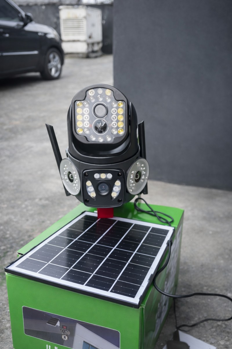 3 In 1 Solar Panel Powered CCTV Camera