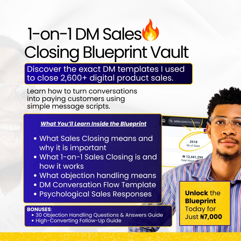 1 ON 1 DM SALES CLOSING BLUEPRINT