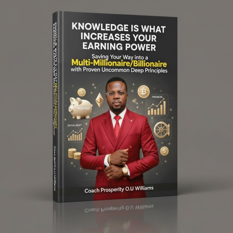 KNOWLEDGE IS WHAT INCREASES YOUR EARNING POWER (Saving Your Way into a Multi-Millionaire/Billionaire with Proven Uncommon Deep Principles)