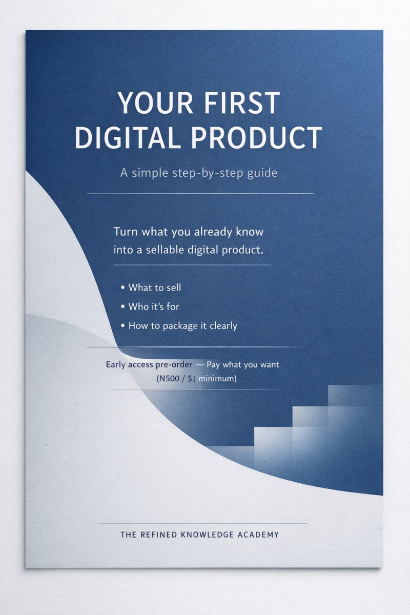 YOUR FIRST DIGITAL PRODUCT