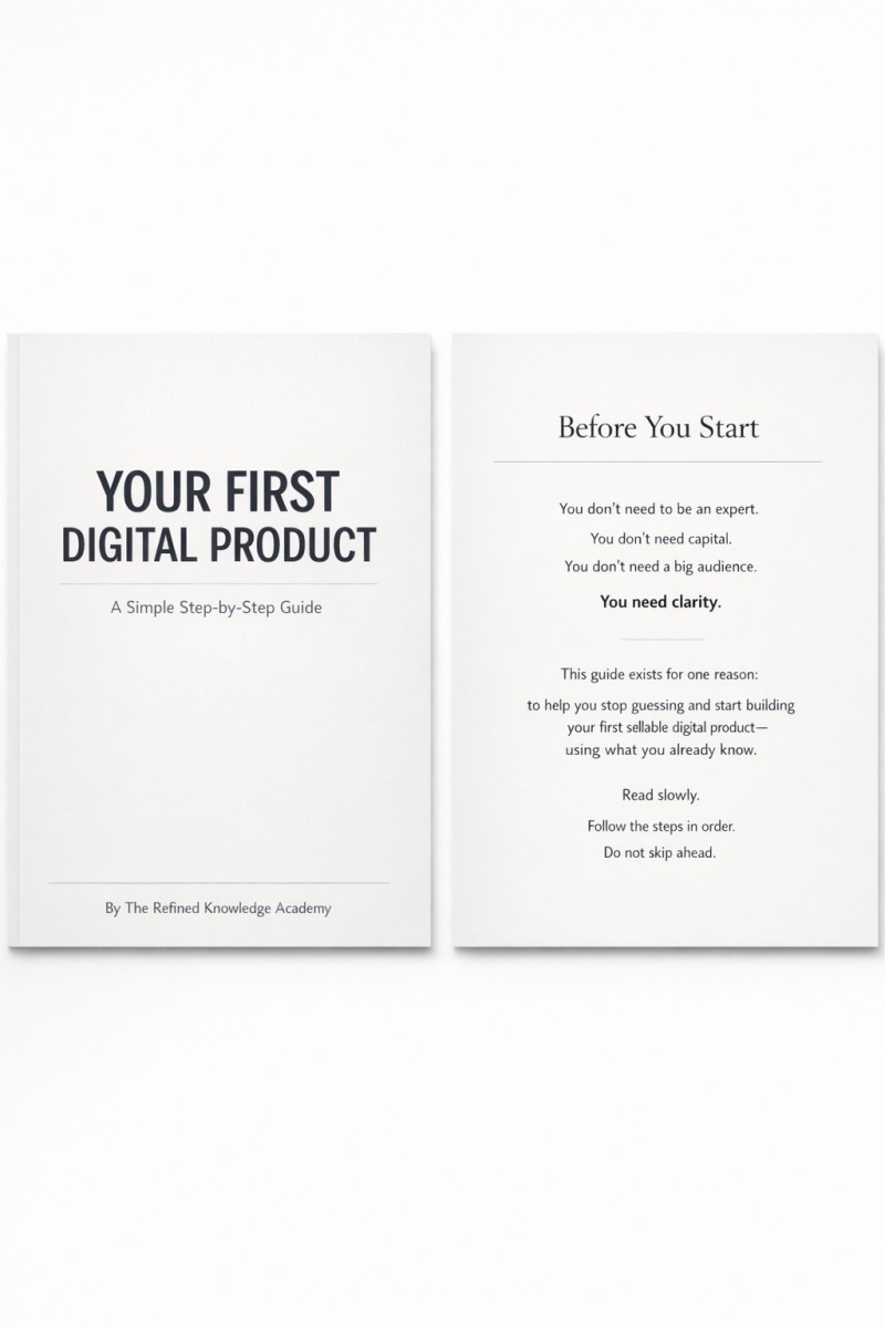 YOUR FIRST DIGITAL PRODUCT