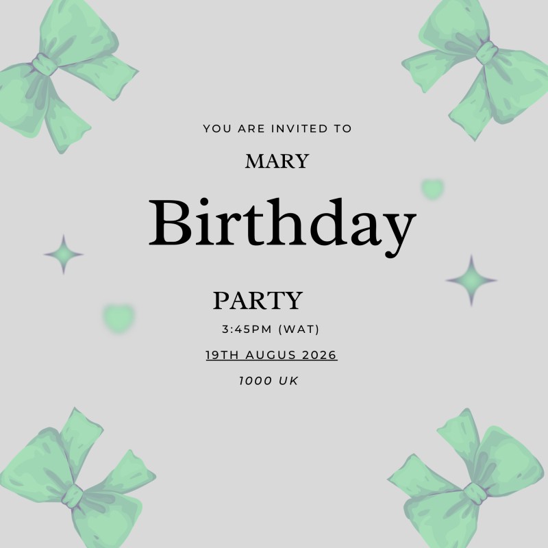Birthday invitations templates