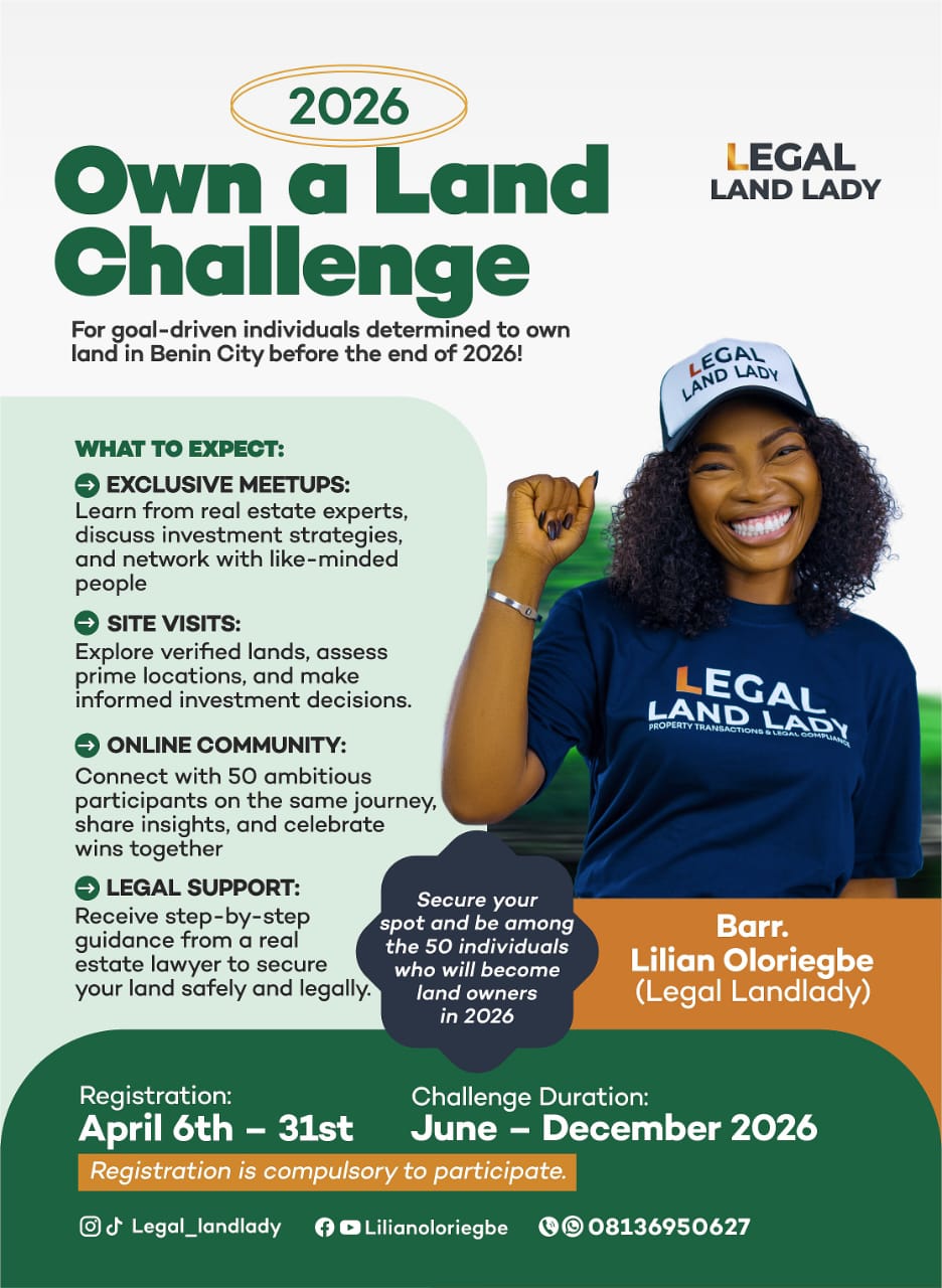 2026 OWN A LAND CHALLENGE – NO EXCUSES