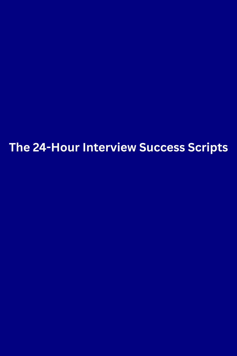 Ultimate Interview Cheat Sheet