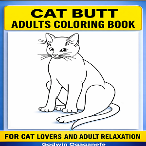 CAT BUTT ADULTS COLORING BOOK FOR  RELAXING EXPERIENCE FOR CAT LOVERS