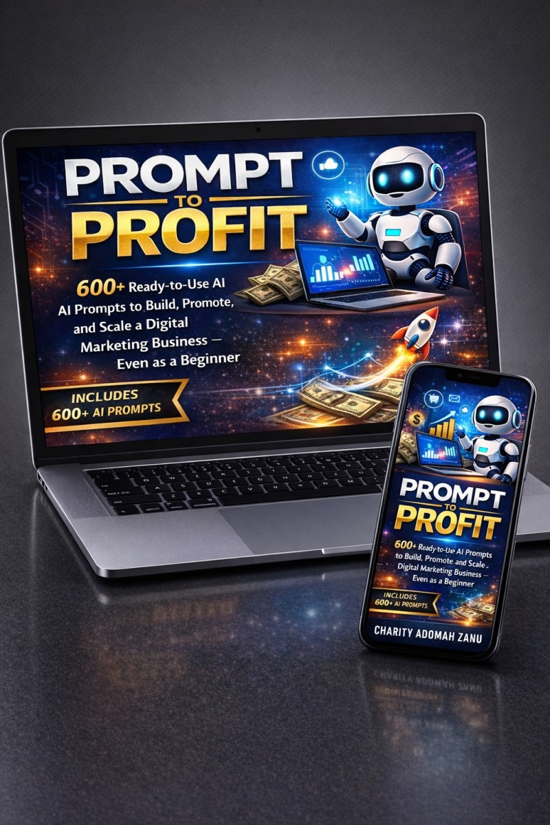 PROMPT TO PROFIT :600+ Ready-to-Use AI Prompts to Build, Promote, and Scale a Digital Marketing Business Even as a Beginner