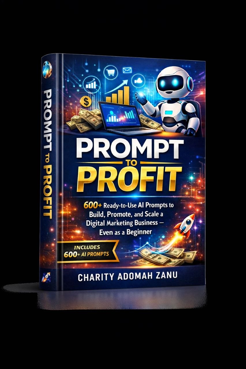 PROMPT TO PROFIT :600+ Ready-to-Use AI Prompts to Build, Promote, and Scale a Digital Marketing Business Even as a Beginner