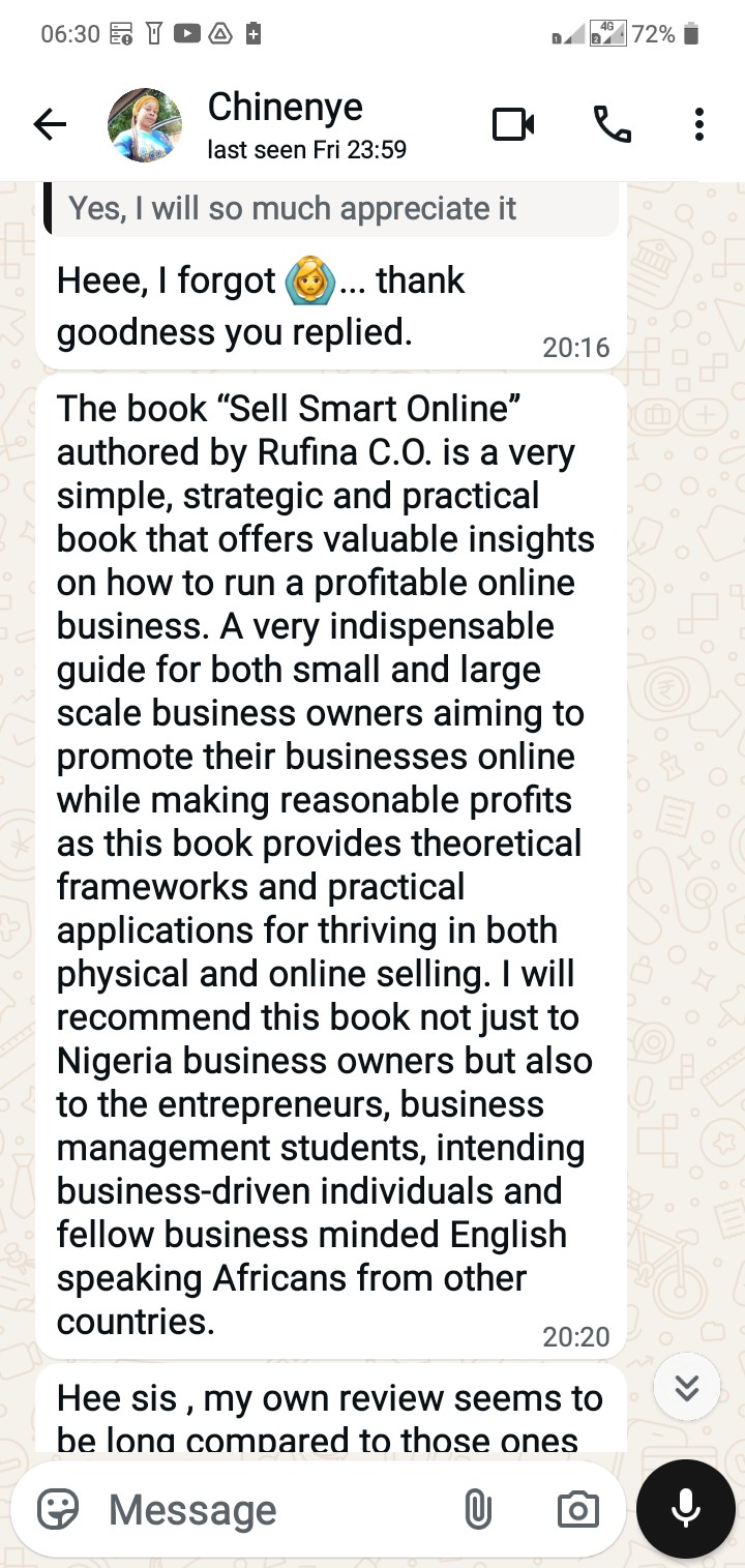 Customer review 1