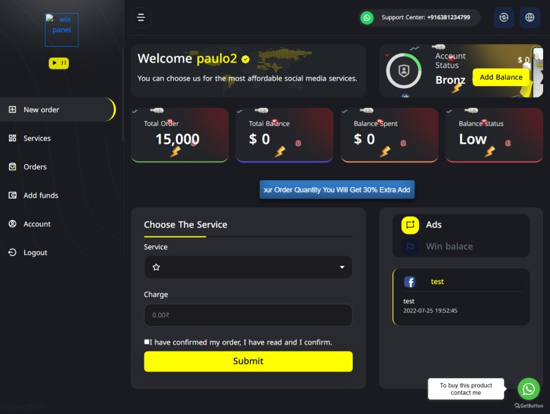 Buy SMM Panel Script - with Affiliate, Coupons Code and Child Panel