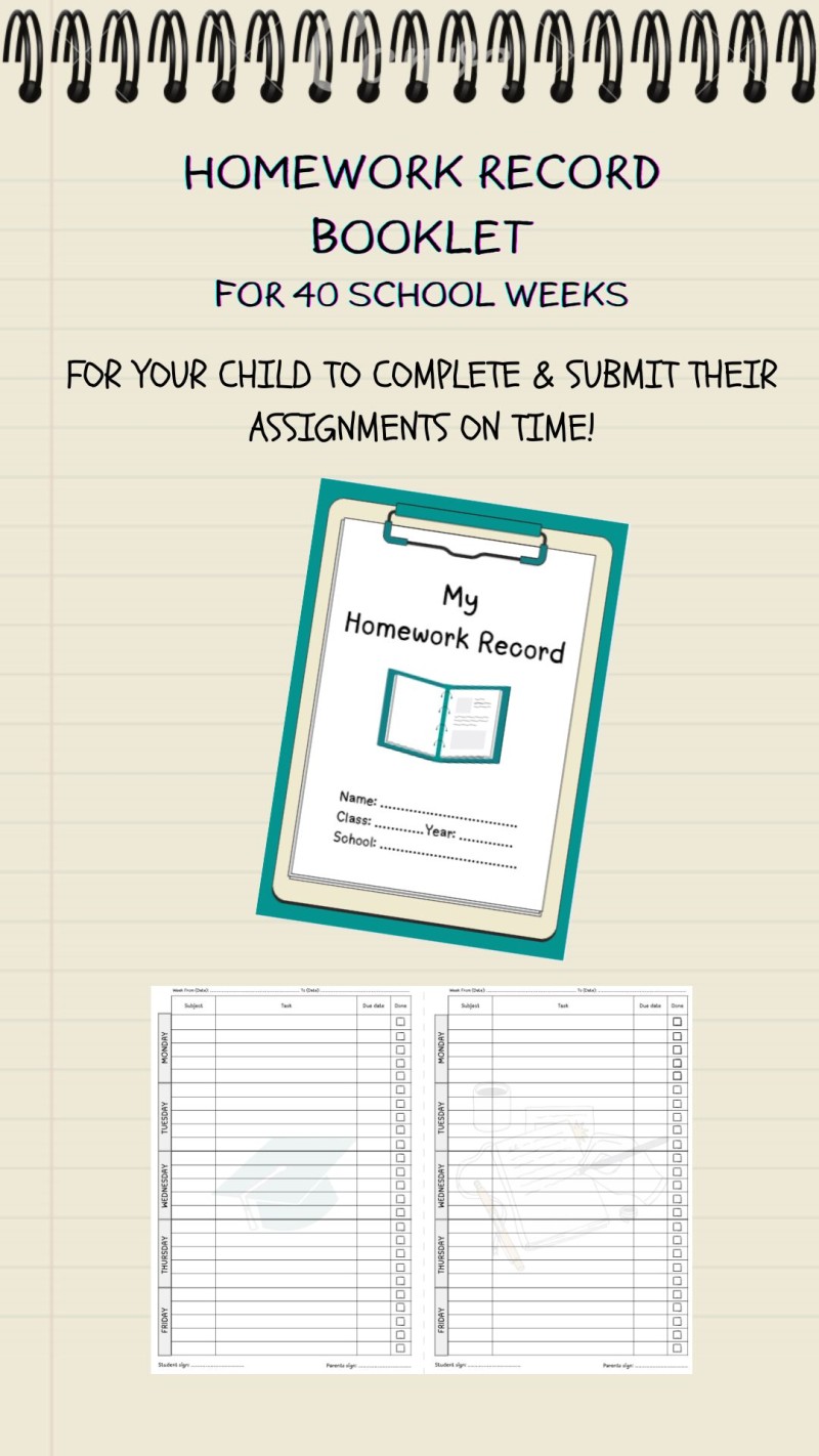 Homework Record Diary
