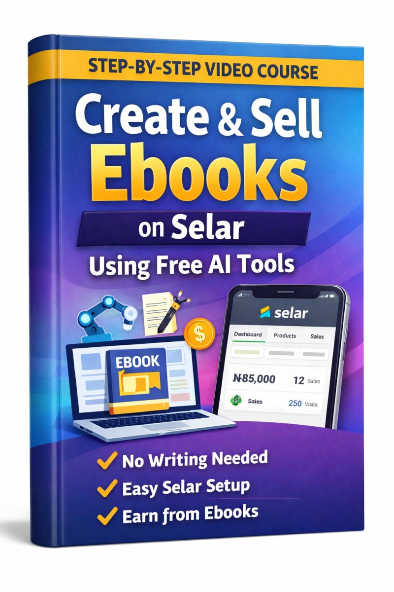 Create & Sell Ebooks on Selar Using Free AI Tools – Step-by-Step Video Course