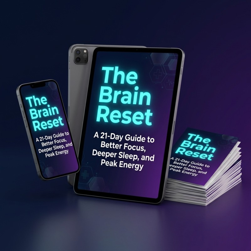 The Brain Reset: A 21-Day Guide to Better Focus, Deeper Sleep, and Peak energy.