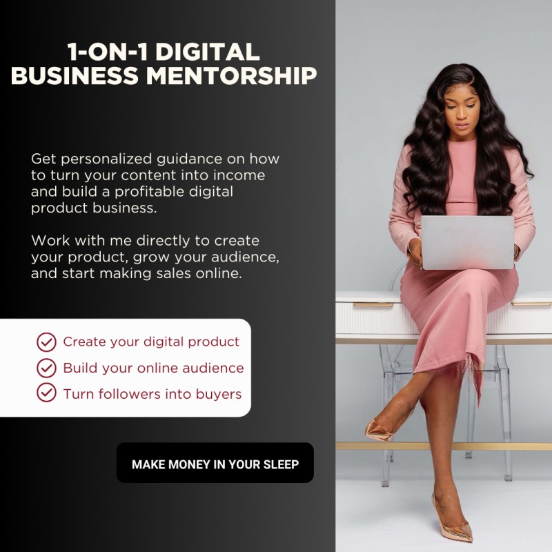 1-on-1 Digital Product Coaching & Business Mentorship – With Sarah O Happy