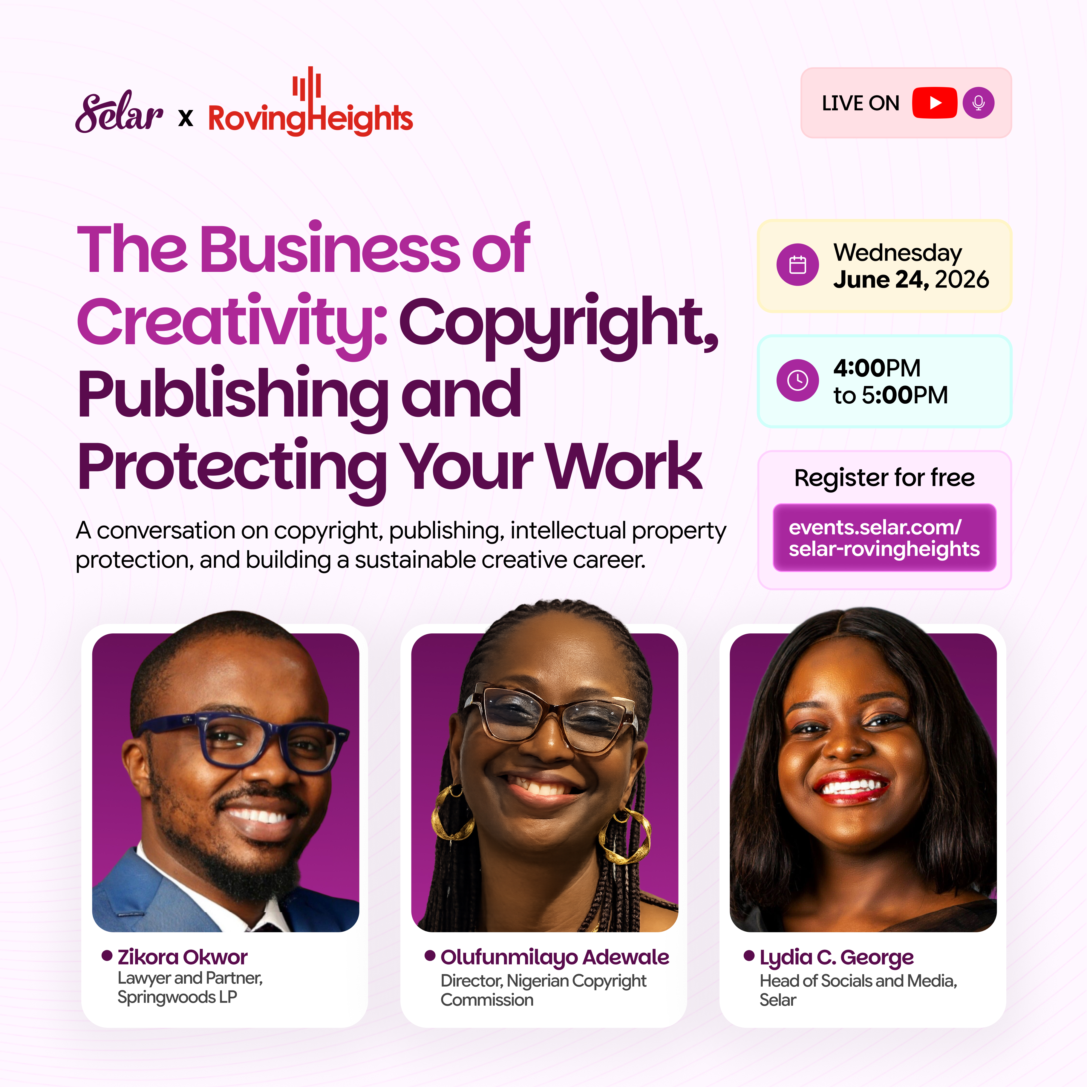 The Business of Creativity: Copyright, Publishing and Protecting Your Work