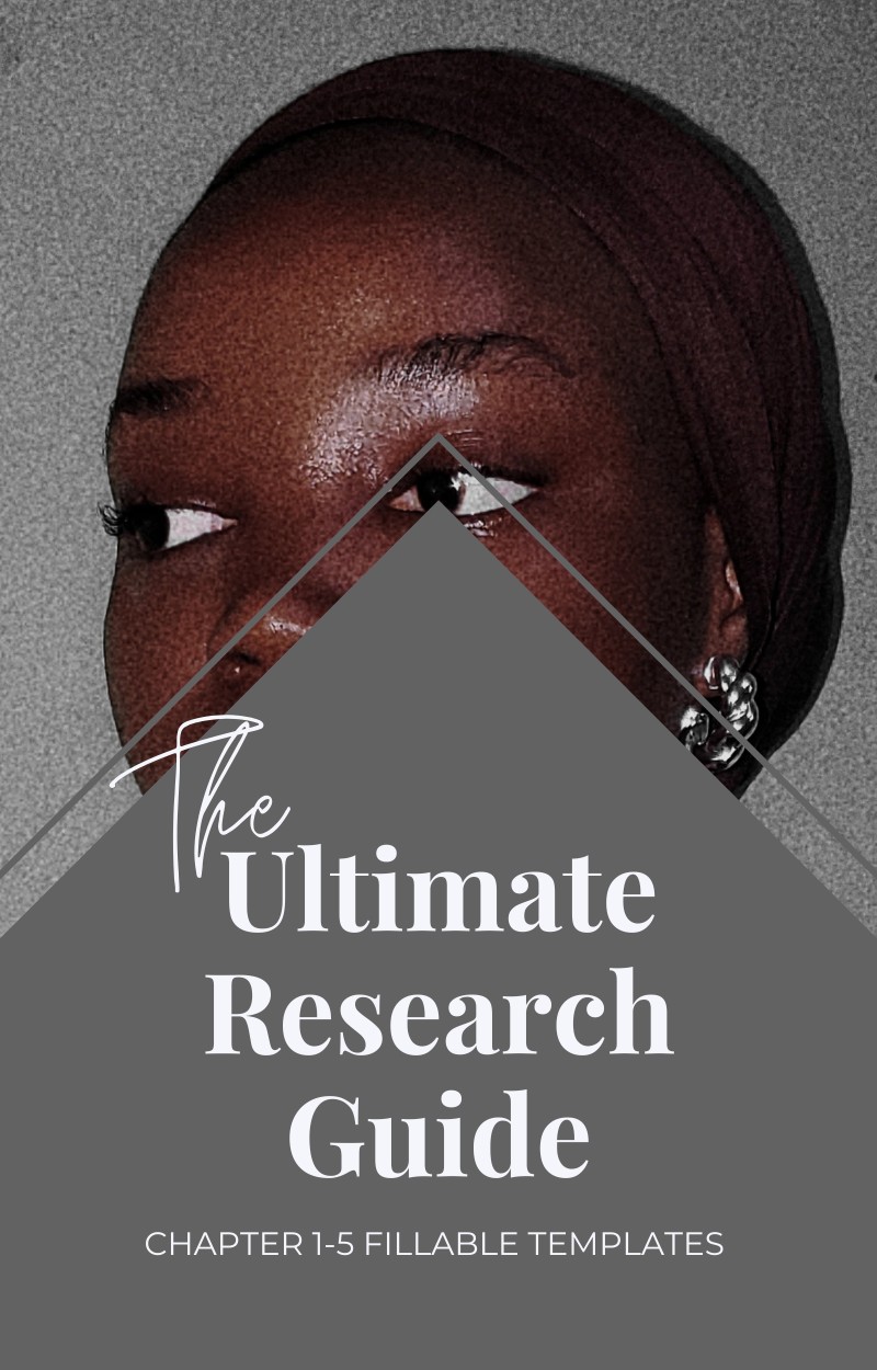 The Ultimate Research Guide: Chapter 1-5 fillable Template