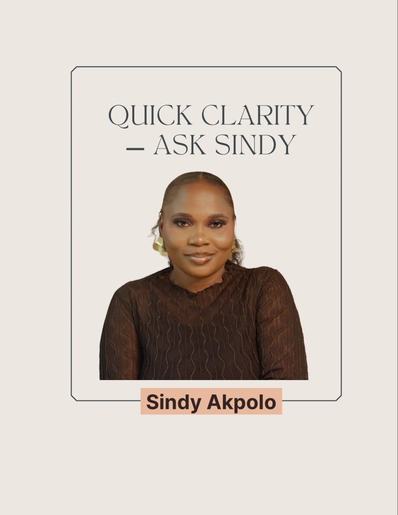 Quick Clarity — Ask Sindy (1 Question)