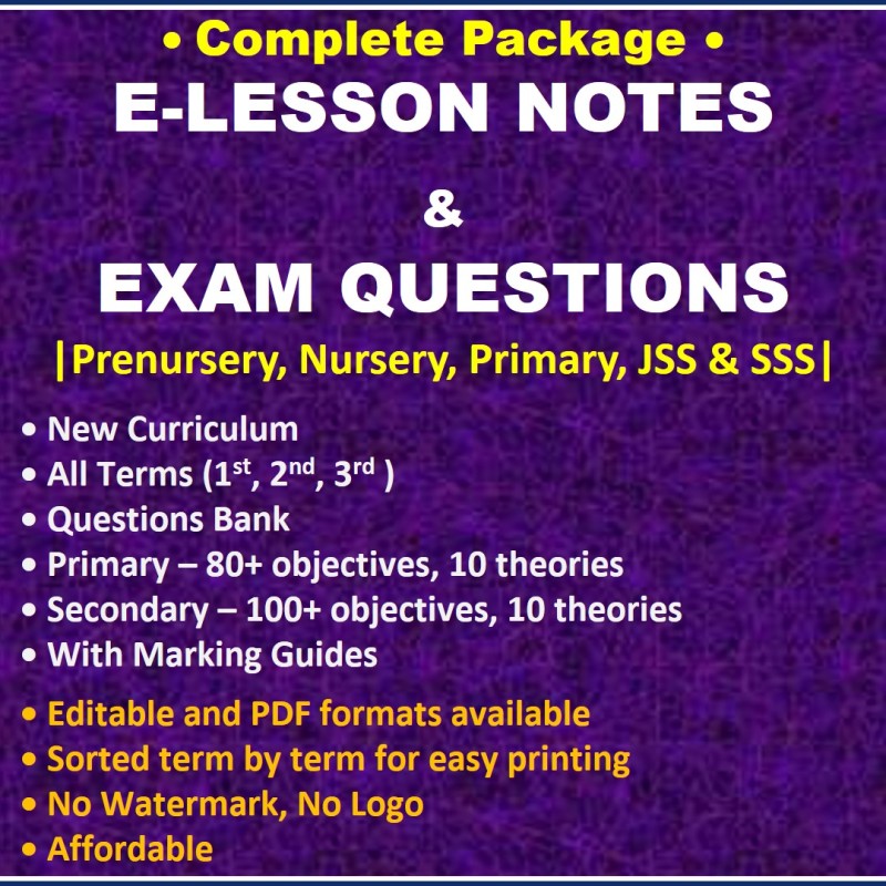 E-Lesson Notes and Exam Questions (2-in-1 Package)