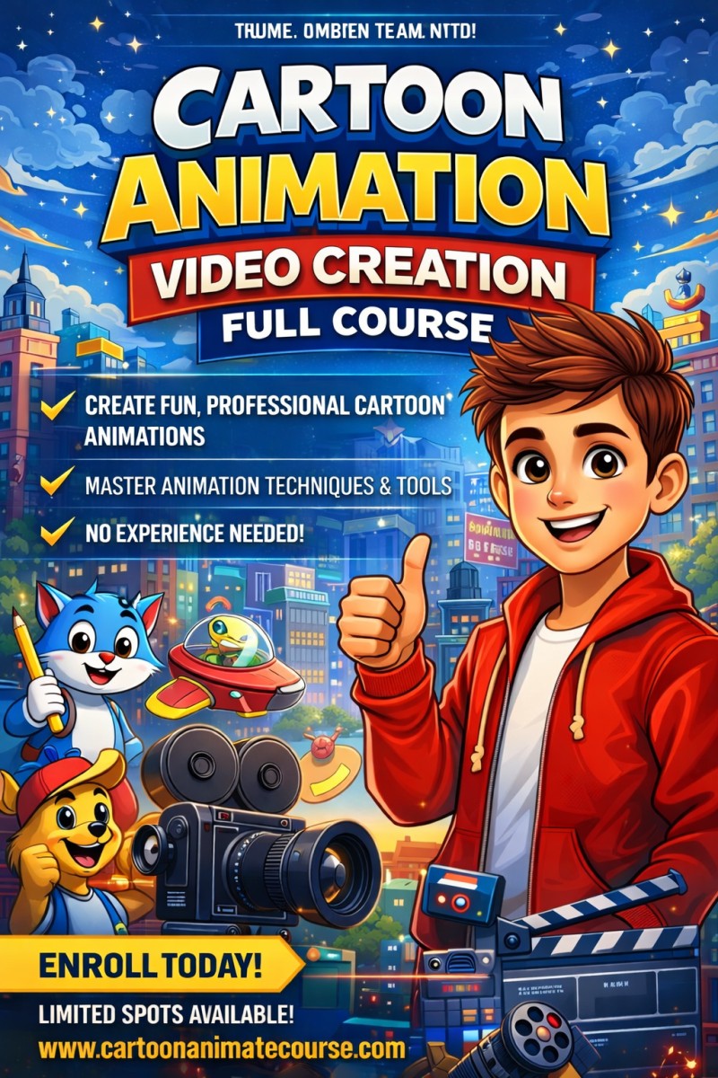 CARTOON ANIMATION VIDEO CREATION COURSE 📽️