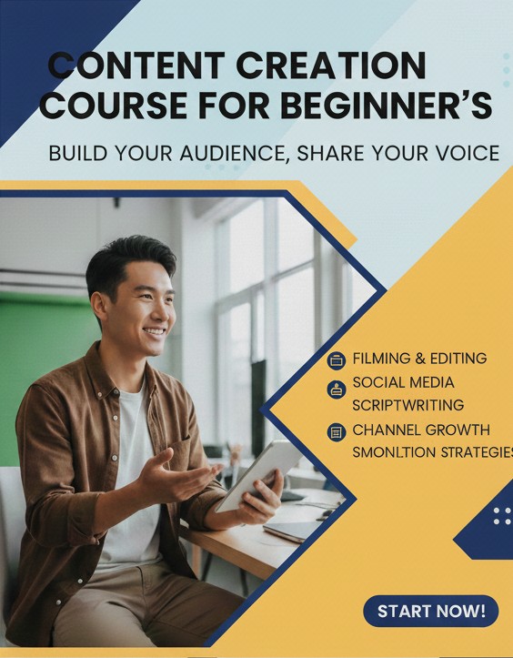 CONTENT CREATION COURSE FOR BEGINNER'S