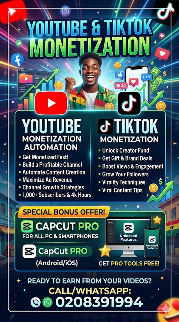 YOUTUBE & TIKTOK MONETIZATION