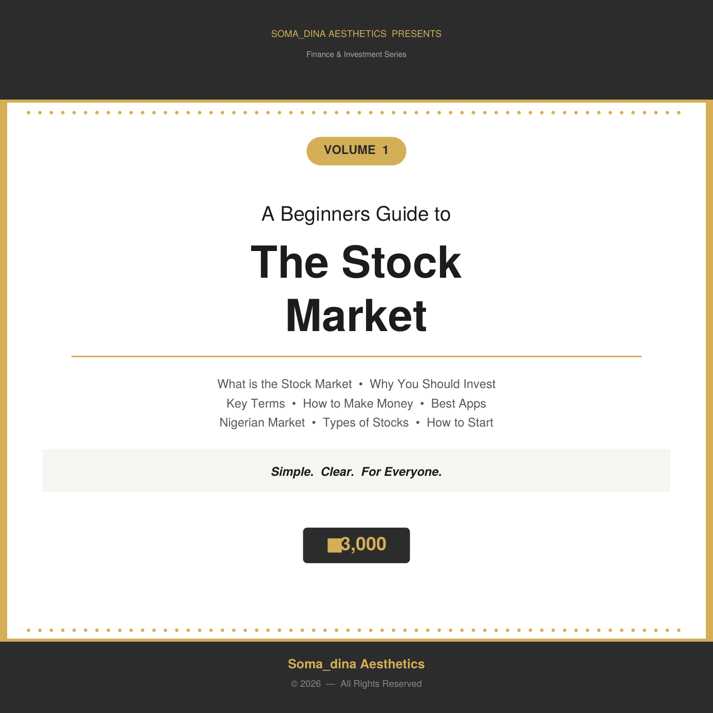 A Beginner's Guide to the Stock Market.