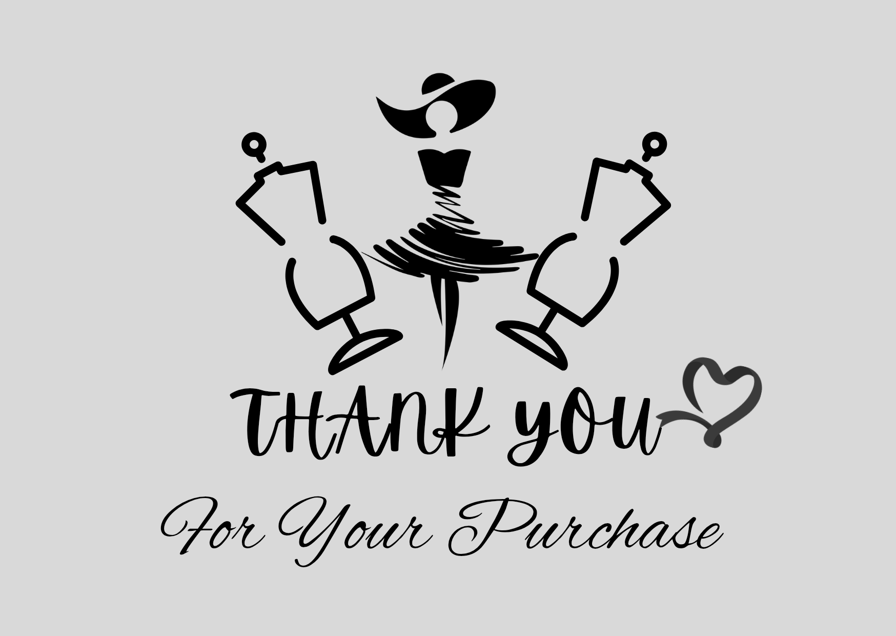 Elegant thank you card for small beauty business