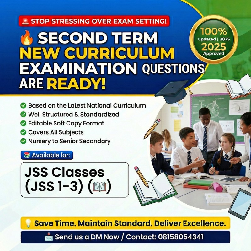 Jss 1-3  2nd term examination questions
