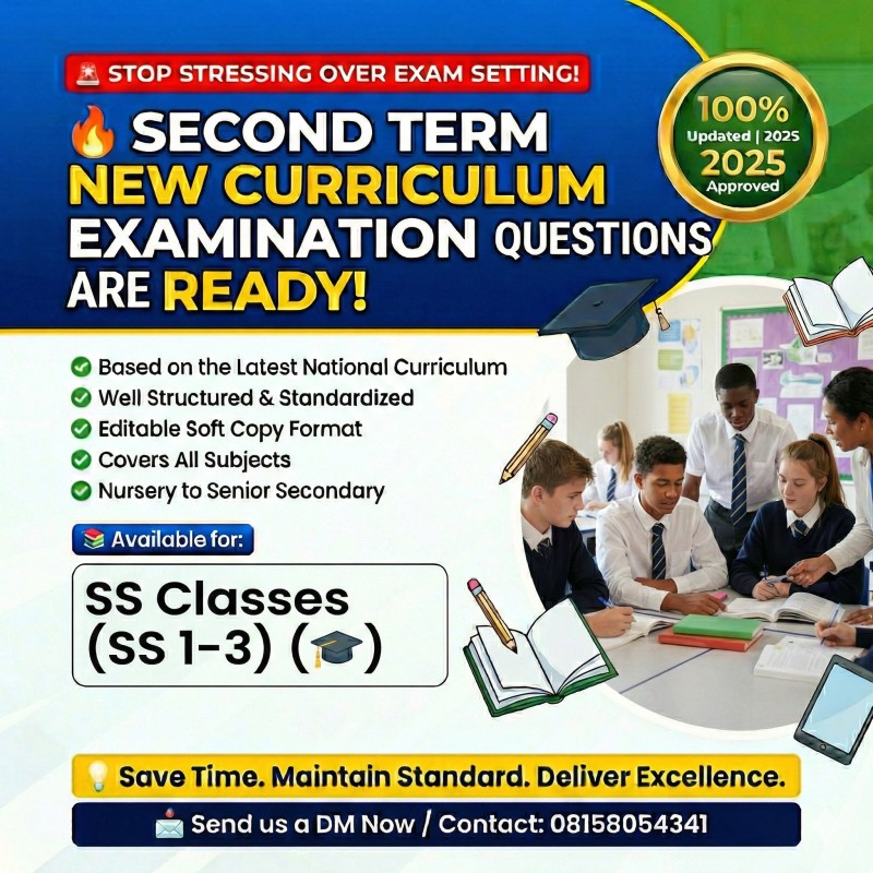 ss 1-3 2nd term examination questions