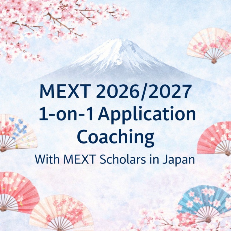 Get MEXT-Ready: 5-Session 1:1 Coaching With MEXT Scholars in Japan