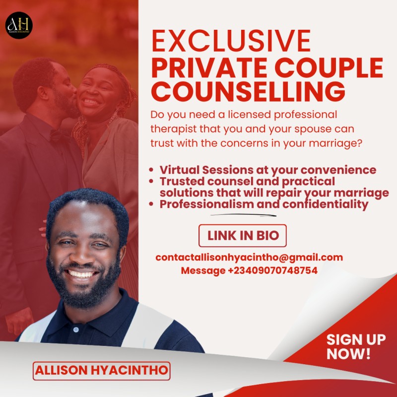 EXCLUSIVE PRIVATE COUPLE COUNSELING