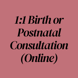 1:1 Birth or Postnatal Consultation (Online)