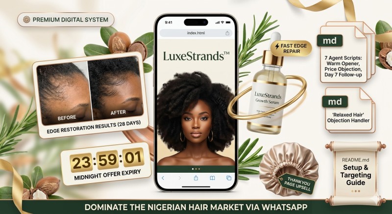 LuxeStrands™ Hair Growth WhatsApp Sales System