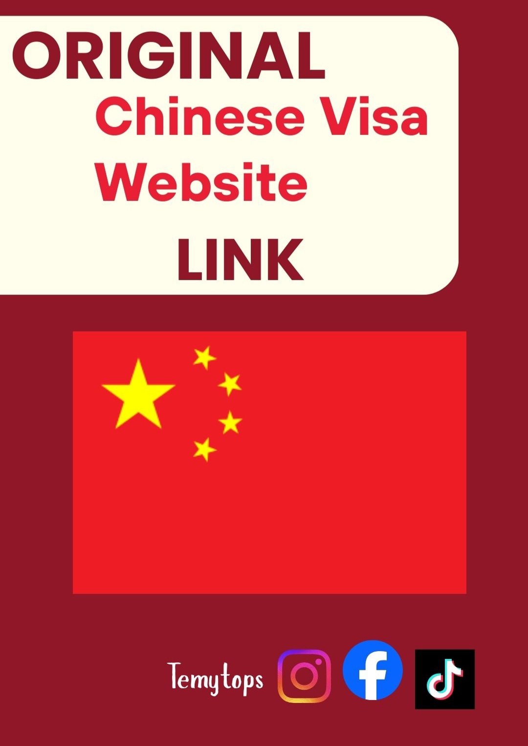 Original link for Chinese Visa