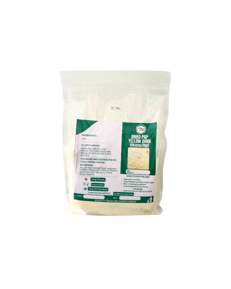 DRIED PAP POWDER (1KG) - PLAIN YELLOW CORN