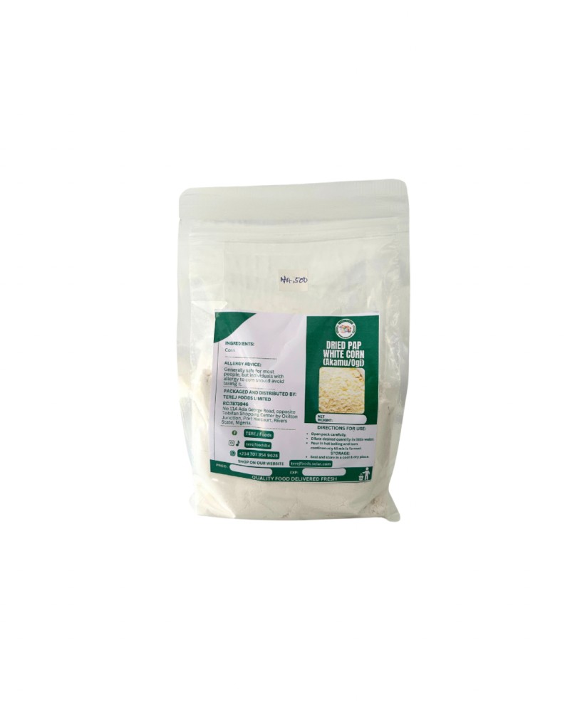 DRIED PAP POWDER (500G) - PLAIN WHITE CORN