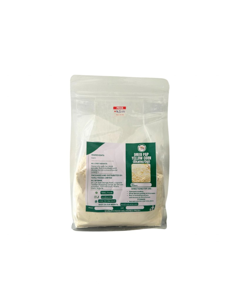 DRIED PAP POWDER (500G) - PLAIN YELLOW CORN