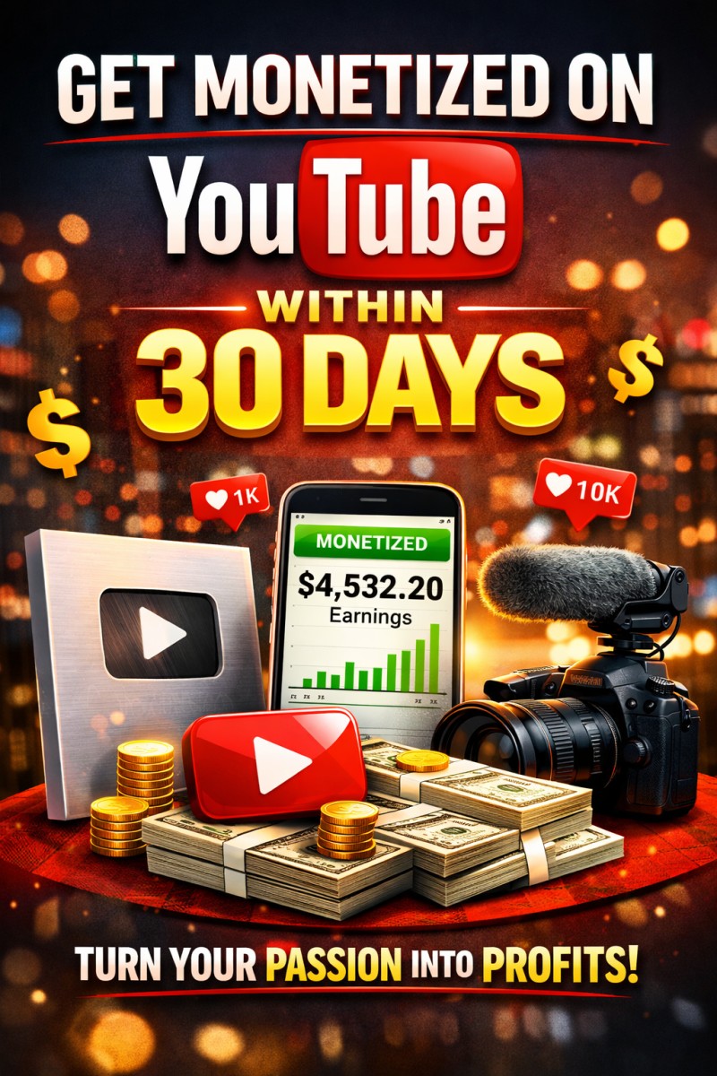 Get Monetized on YouTube Within 30 Days