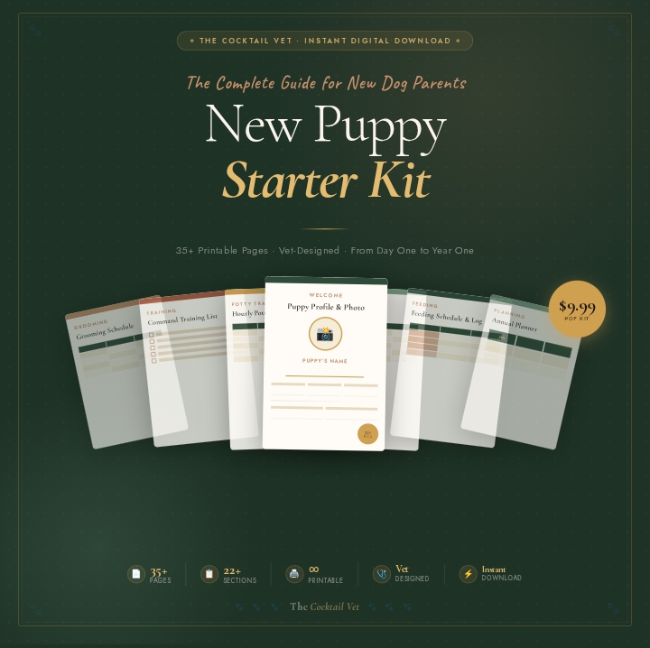 New Puppy Starter Kit: MEGA Puppy Planner, Puppy Guide, Puppy Checklist, Puppy Training Checklist, Puppy First Milestones, Puppy Schedule, Puppy Potty Training
