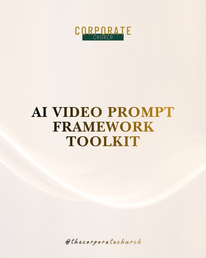 AI VIDEO PROMPT FRAMEWORK TOOLKIT