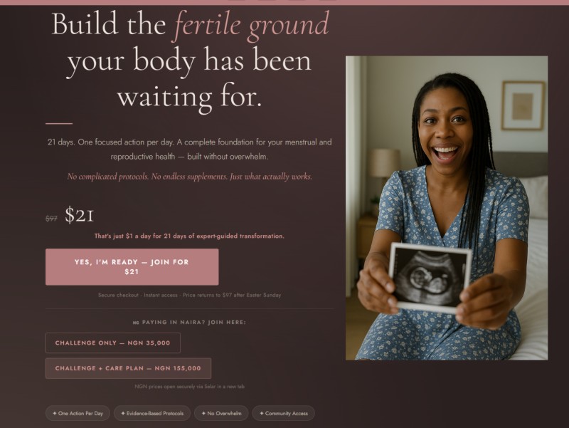 FERTILE GROUND CHALLENGE, MINI CONCEPTION CARE PLAN & ASSESSMENT