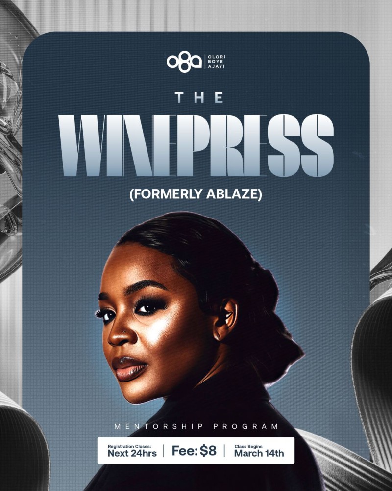 The Winepress Mentoring Program w/ Dr. OBA - ONLINE