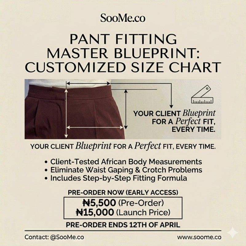 THE MASTER BLUEPRINT PANT SIZE CHART