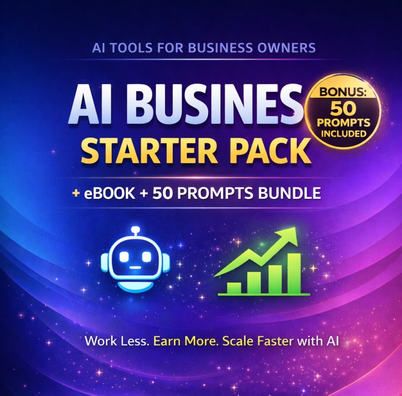 AI Business Starter Pack — eBook + 50 Prompts Bundle